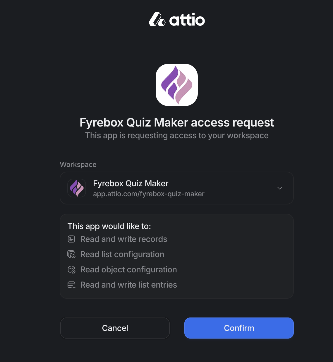 Attio Fyrebox Request Access