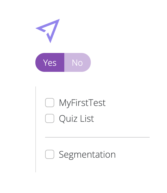 Select Mailjet contact list in Fyrebox